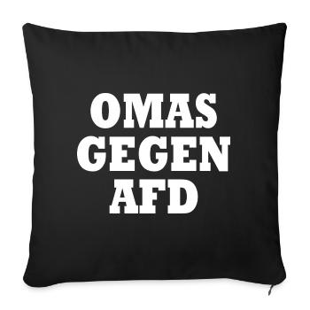 Grannies against afd - Sofa pillowcase 17,3'' x 17,3'' (45 x 45 cm) - black - Front