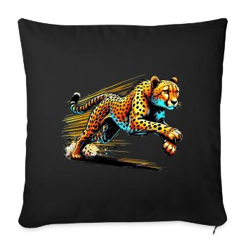 Cheetah - Sofa pillowcase 17,3'' x 17,3'' (45 x 45 cm) - black - Front