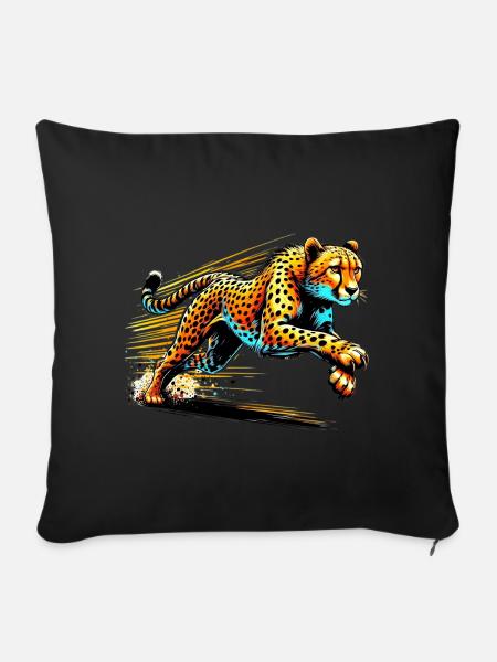 Gepard - Sofakissenbezug 45 x 45 cm - Schwarz