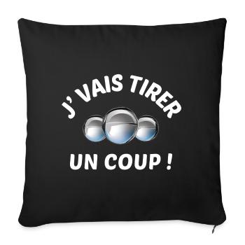 petanque balls, petanque, bowls - Sofa pillowcase 17,3'' x 17,3'' (45 x 45 cm) - black - Front