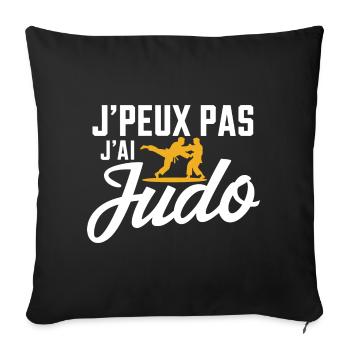 J'Peux Pas j'ai Judo - Housse de coussin décorative 45 x 45 cm - noir - Devant