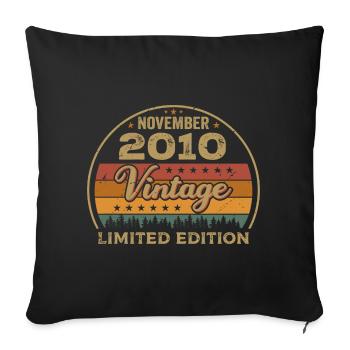 Novembre 2010 - Cadeau d’anniversaire Novembre 2010 - Housse de coussin décorative 45 x 45 cm - noir - Devant