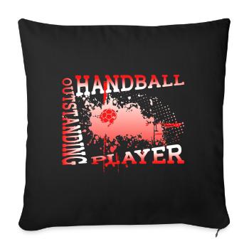Handball Outstanding Player - Sofa pillowcase 17,3'' x 17,3'' (45 x 45 cm) - black - Front