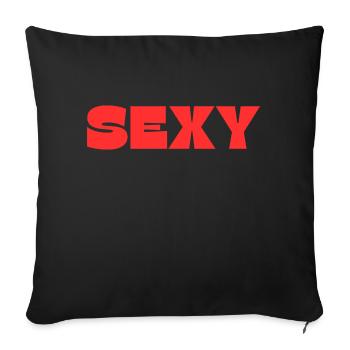 SEXY - Sofa pillowcase 17,3'' x 17,3'' (45 x 45 cm) - black - Front