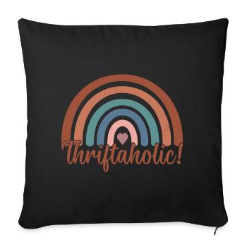 Thrift Shopper Thriftaholic Thrift Store - Sofakissenbezug 45 x 45 cm - Schwarz - Vorne