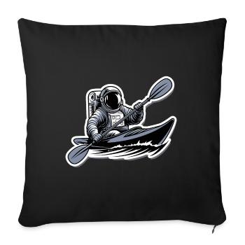 Kayak Astronaut Adventure Outdoor - Sofa pillowcase 17,3'' x 17,3'' (45 x 45 cm) - black - Front