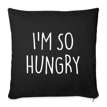 J’AI TELLEMENT FAIM Foodie - Housse de coussin décorative 45 x 45 cm - noir - Devant