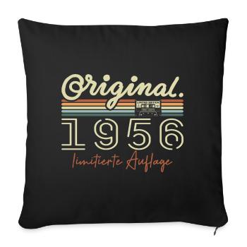 Original 1956 Vintage 1956 Geburtstag Retro 1956 - Sofakissenbezug 45 x 45 cm - Schwarz - Vorne