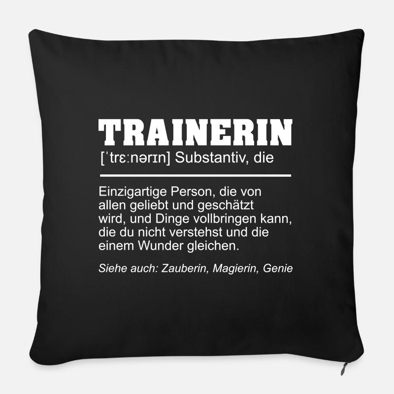 Trainerin Definition - Sofakissenbezug 45 x 45 cm - Schwarz