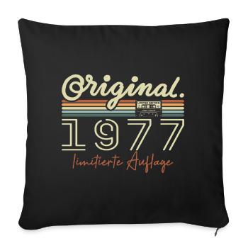 Original 1977 Vintage 1977 Birthday Retro 1977 - Sofa pillowcase 17,3'' x 17,3'' (45 x 45 cm) - black - Front