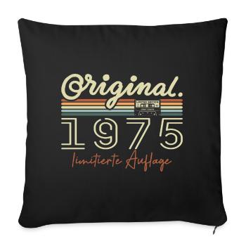 Original 1975 Vintage 1975 Birthday Retro 1975 - Sofa pillowcase 17,3'' x 17,3'' (45 x 45 cm) - black - Front