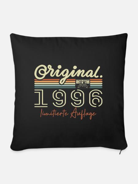 Original 1996 Vintage 1996 Geburtstag Retro 1996 - Sofakissenbezug 45 x 45 cm - Schwarz