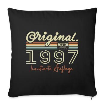 Original 1997 Millésime 1997 Anniversaire Rétro 1997 - Housse de coussin décorative 45 x 45 cm - noir - Devant