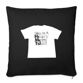 Heavy Metal T-shirt - Sofakissenbezug 45 x 45 cm - Schwarz - Vorne