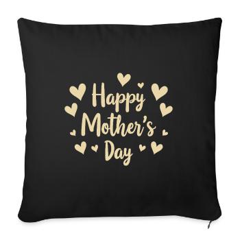 Salutations chaleureuses pour la fête des mères - Housse de coussin décorative 45 x 45 cm - noir - Devant