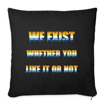 Nous existons - AroAce Flag - Housse de coussin décorative 45 x 45 cm - noir - Devant