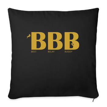 Meilleur compagnon d’assurage - Housse de coussin décorative 45 x 45 cm - noir - Devant