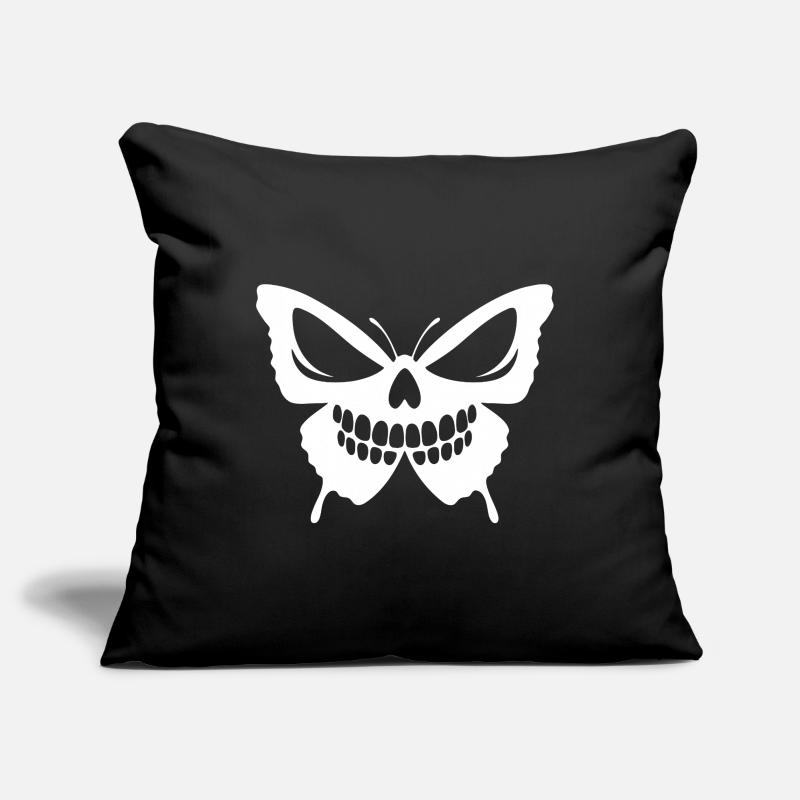 Conception complexe de crâne de papillon Housse de coussin décorative 45 x 45 cm
