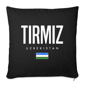 Tirmiz Usbekistan - Sofakissenbezug 45 x 45 cm - Schwarz - Vorne