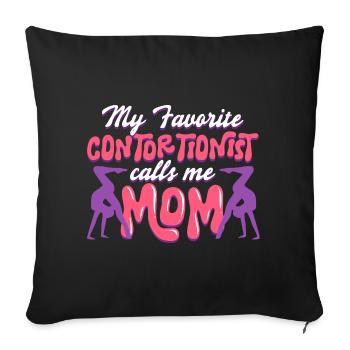 Contorsionniste Contorsion - Housse de coussin décorative 45 x 45 cm - noir - Devant