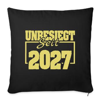 depuis 2027 - Housse de coussin décorative 45 x 45 cm - noir - Devant