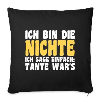 Family motif nephew - Sofa pillowcase 17,3'' x 17,3'' (45 x 45 cm) - black - Front