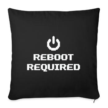 REBOOT REQUIRED Restart Required - Sofa pillowcase 17,3'' x 17,3'' (45 x 45 cm) - black - Front
