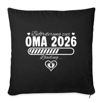 Grand-mère 2026 annonce grossesse grand-mère - Housse de coussin décorative 45 x 45 cm - noir - Devant