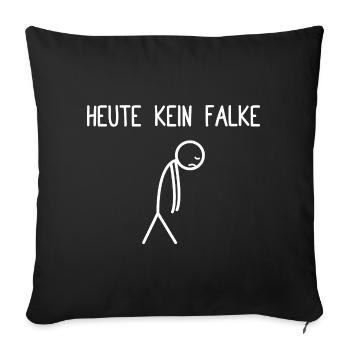 Today no falcon falconry falconry - Sofa pillowcase 17,3'' x 17,3'' (45 x 45 cm) - black - Front