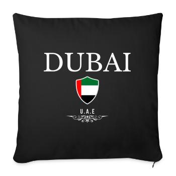 Souvenir Dubaï, j’adore Dubaï - Housse de coussin décorative 45 x 45 cm - noir - Devant