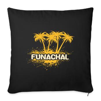 Cadeau pour Funachal - Housse de coussin décorative 45 x 45 cm - noir - Devant