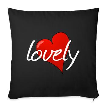 Charmant - Housse de coussin décorative 45 x 45 cm - noir - Devant