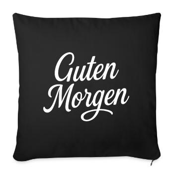 Good morning - Sofa pillowcase 17,3'' x 17,3'' (45 x 45 cm) - black - Front