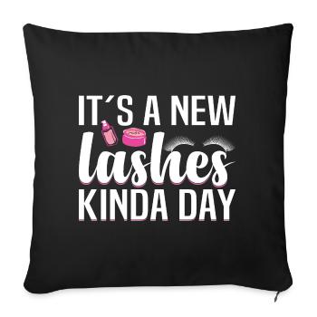 Technicien en extension de cils artiste - Housse de coussin décorative 45 x 45 cm - noir - Devant