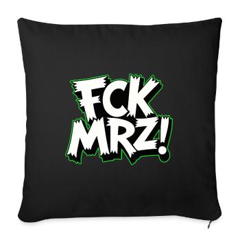 Slogan de protestation politique FCK Mar - Housse de coussin décorative 45 x 45 cm - noir - Devant