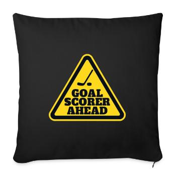 Goal Scorer Ahead Eishockey Warnschild Sport - Sofa pillowcase 17,3'' x 17,3'' (45 x 45 cm) - black - Front