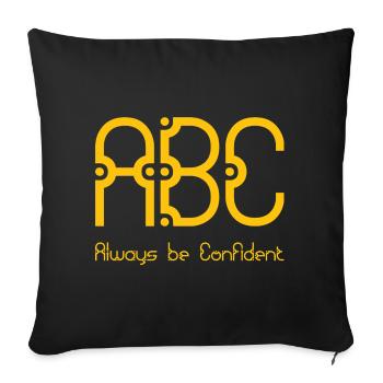 ABC - Toujours être confiant - Housse de coussin décorative 45 x 45 cm - noir - Devant