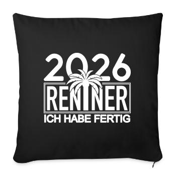 Conception de la palmière Renner 2026 - Housse de coussin décorative 45 x 45 cm - noir - Devant