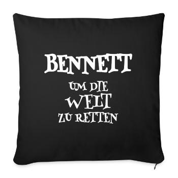 Savior Bennett - Sofa pillowcase 17,3'' x 17,3'' (45 x 45 cm) - black - Front