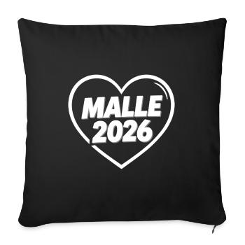 MALLE 2026 Fête en plein cœur - Housse de coussin décorative 45 x 45 cm - noir - Devant