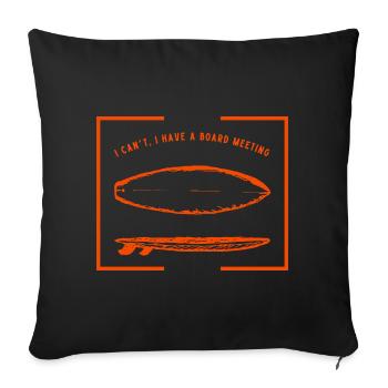 Surfing Board Meeting - Sofa pillowcase 17,3'' x 17,3'' (45 x 45 cm) - black - Front