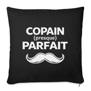 Perfect Boyfriend Humor Gift Man Mustache - Sofa pillowcase 17,3'' x 17,3'' (45 x 45 cm) - black - Front