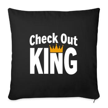 Découvrez la tenue sportive King Dart Crown Crown - Housse de coussin décorative 45 x 45 cm - noir - Devant