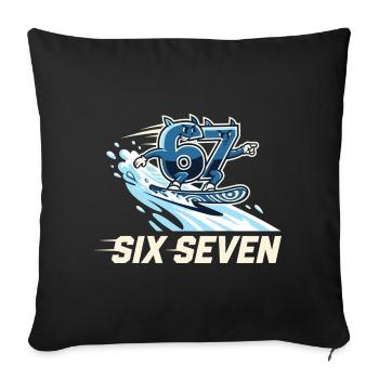67 Meme Snowboard Winter Sports - Sofa pillowcase 17,3'' x 17,3'' (45 x 45 cm) - black - Front