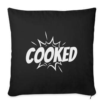 Cooked Explosiver Comic-Style - Sofakissenbezug 45 x 45 cm - Schwarz - Vorne
