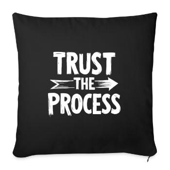 Faites confiance au lettrage avec le graphique en flèche - Housse de coussin décorative 45 x 45 cm - noir - Devant