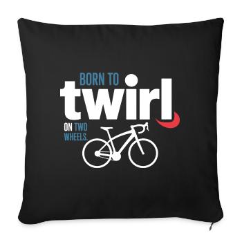 Professional Bicycle Acrobatics Elite Twirl  - Sofa pillowcase 17,3'' x 17,3'' (45 x 45 cm) - black - Front