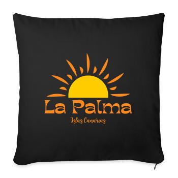 La Palma Sunset Sunburst  - Sofa pillowcase 17,3'' x 17,3'' (45 x 45 cm) - black - Front