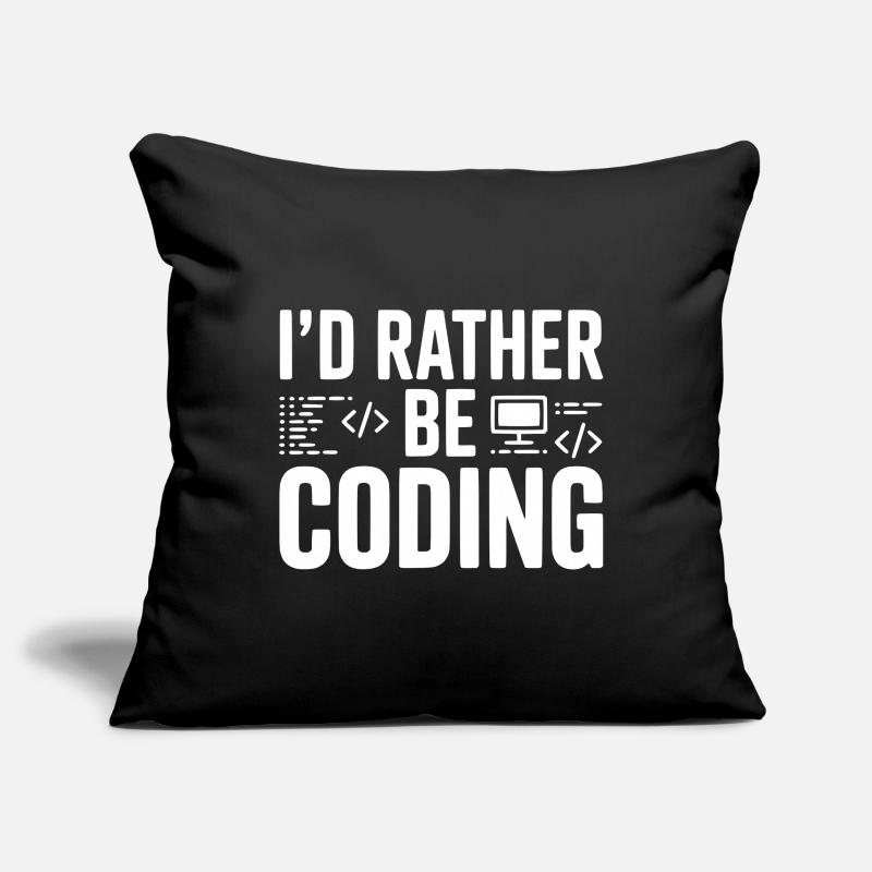 Je préfère coder Housse de coussin décorative 45 x 45 cm