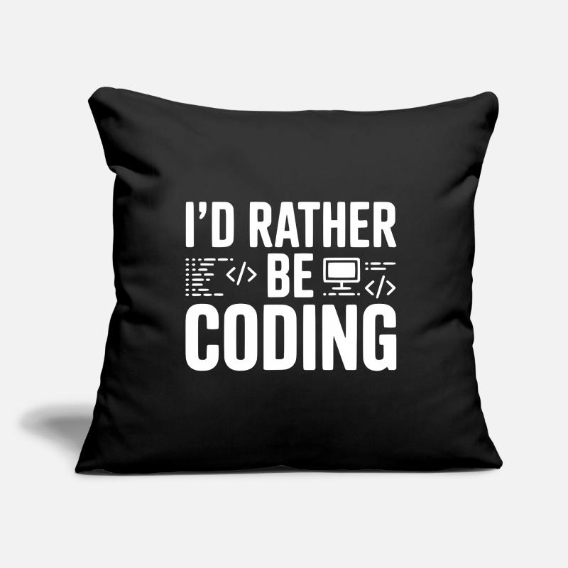 Je préfère coder Housse de coussin décorative 45 x 45 cm